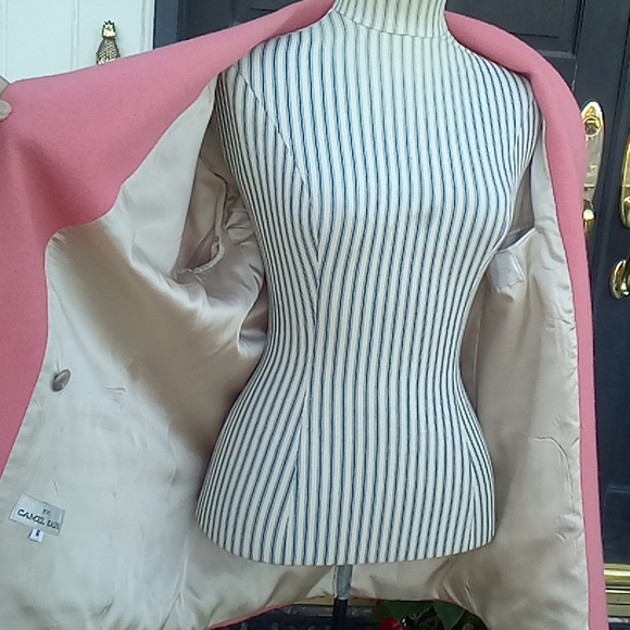 Vintage Camel Hair Oversized Pink Boxy Blazer - Picture 5 of 9